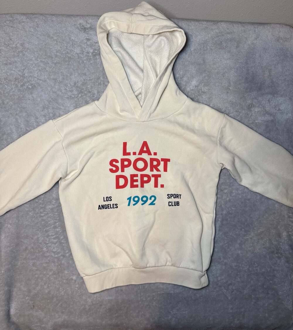 H&M L.A. Sport Dept. 1992 Cream Pullover Hoodie